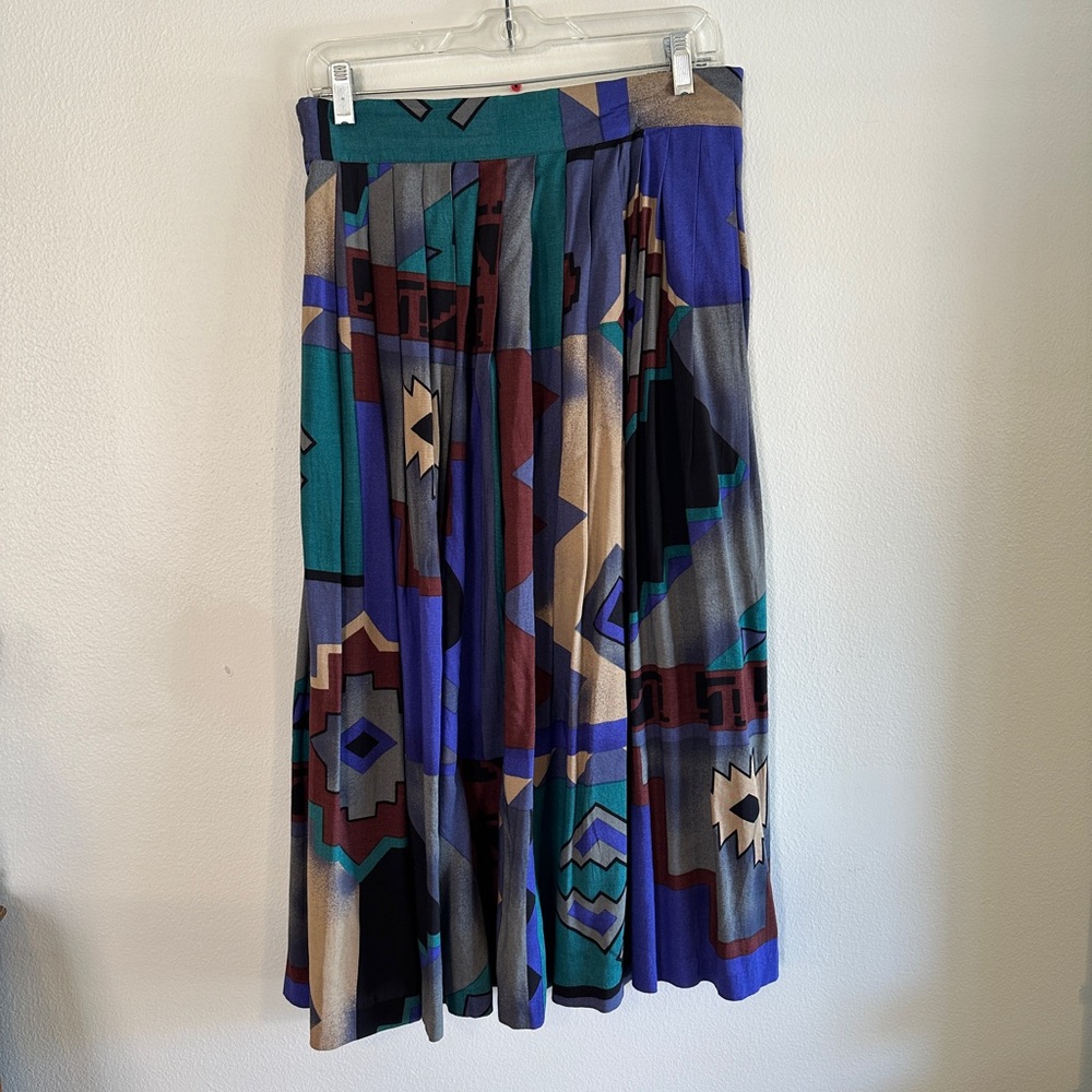 AKF New York Multicolor Geometric Print Women's Skirt